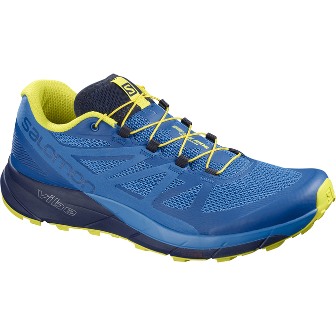 Zapatillas Trail Running Salomon Hombre Azules / Azul Marino - Salomon Argentina SENSE RIDE ,931082-